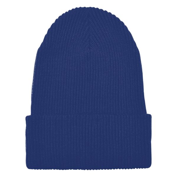 Recycled yarn ribbed knit beanie (1504RY) Thumbnail